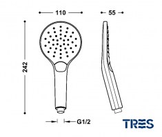 MEDIDAS TELEDUCHA ECODROP TRES